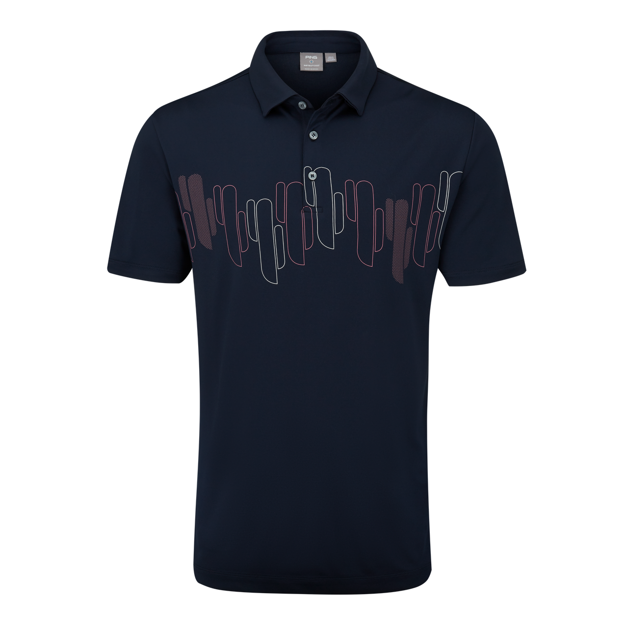 Men's Arizona Cactus Print Short Sleeve Polo