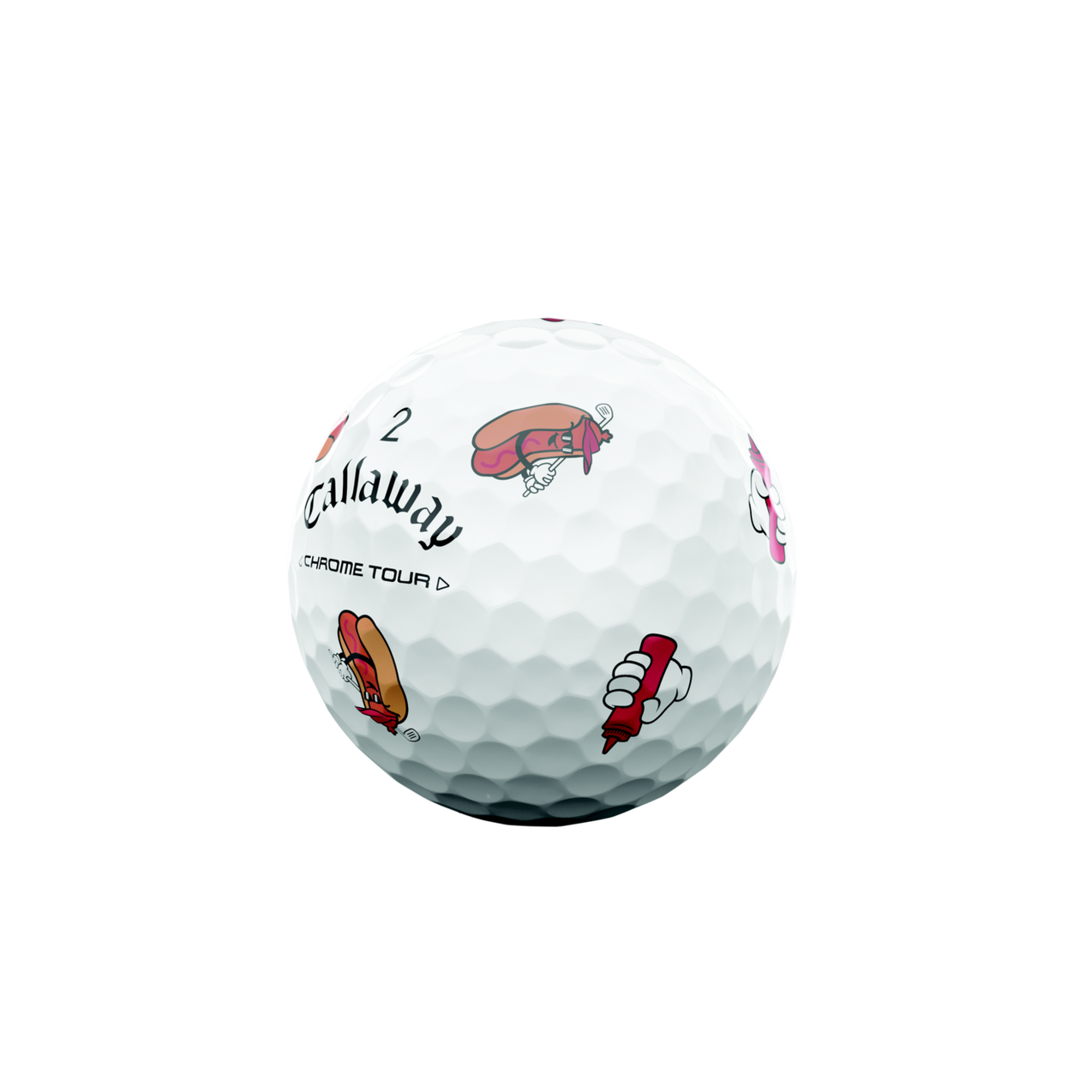 Chrome Tour Golf Balls - Hot Dogs