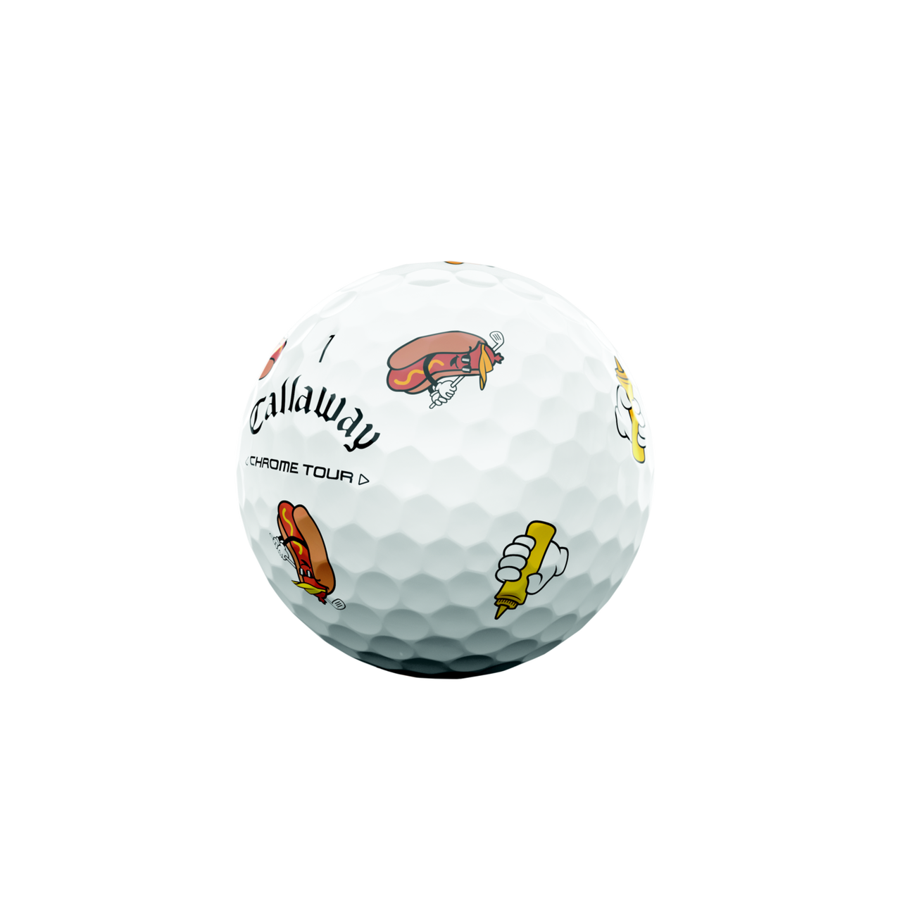 Chrome Tour Golf Balls - Hot Dogs