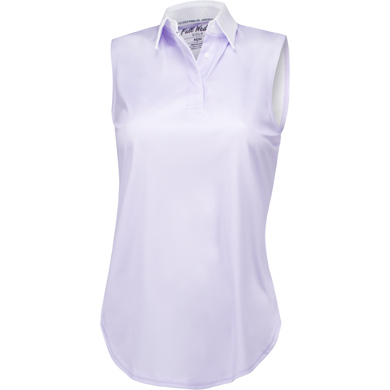 Women's Lavender Solid Sleeveless Polo