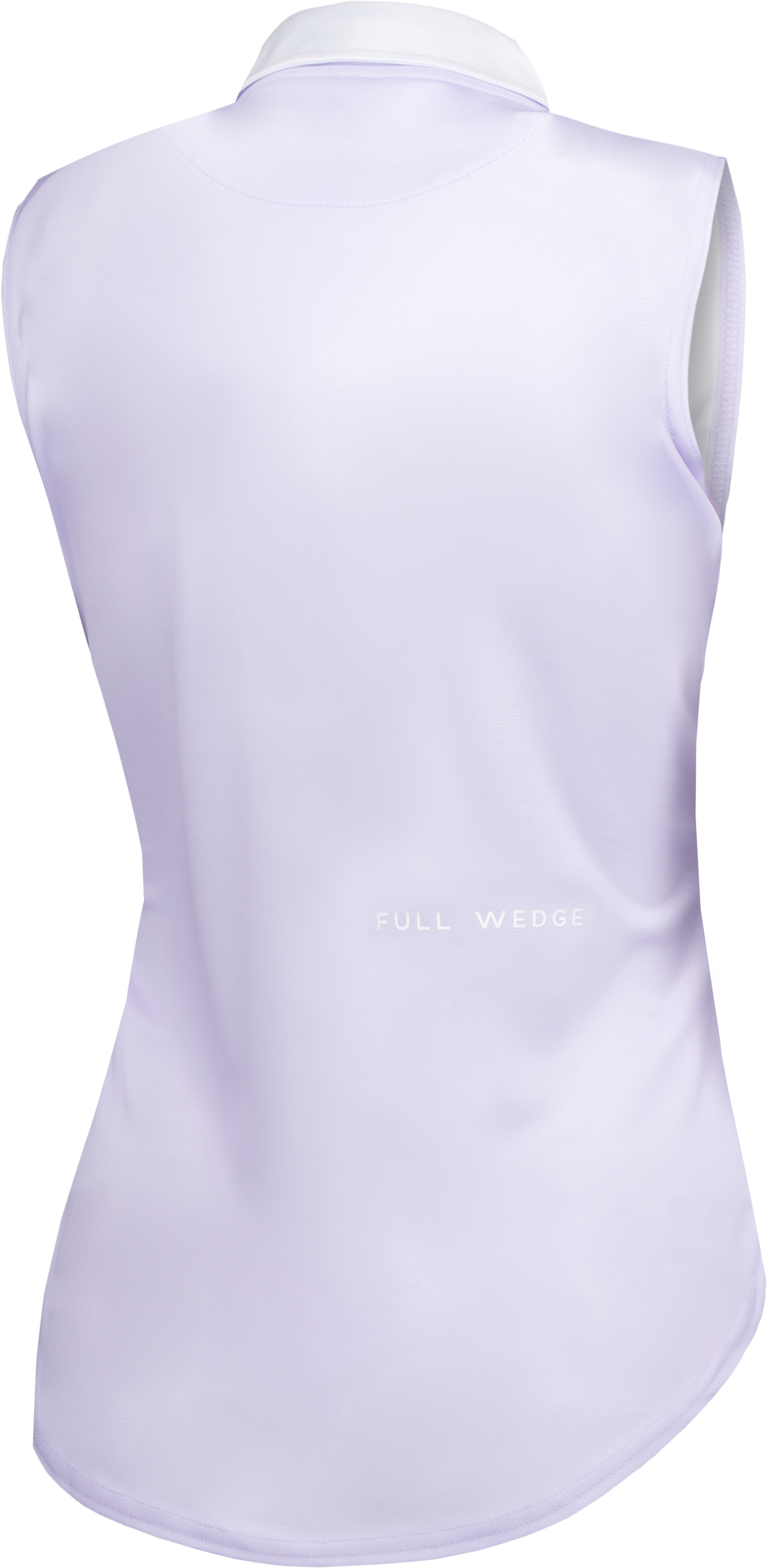 Women's Lavender Solid Sleeveless Polo