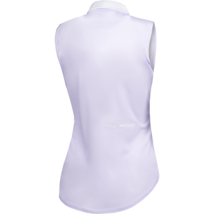 Women's Lavender Solid Sleeveless Polo FULL WEDGE