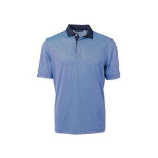 Men's Virtue Eco Pique Micro Stripe Recycled Short Sleeve Polo