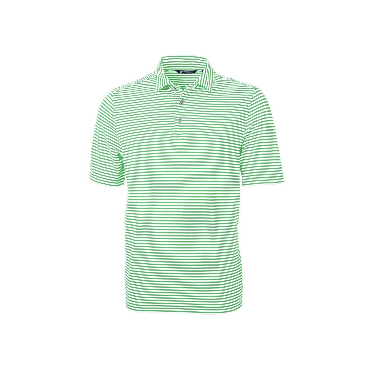 Men's Virtue Eco Pique Stripe Recycled Short Sleeve Polo