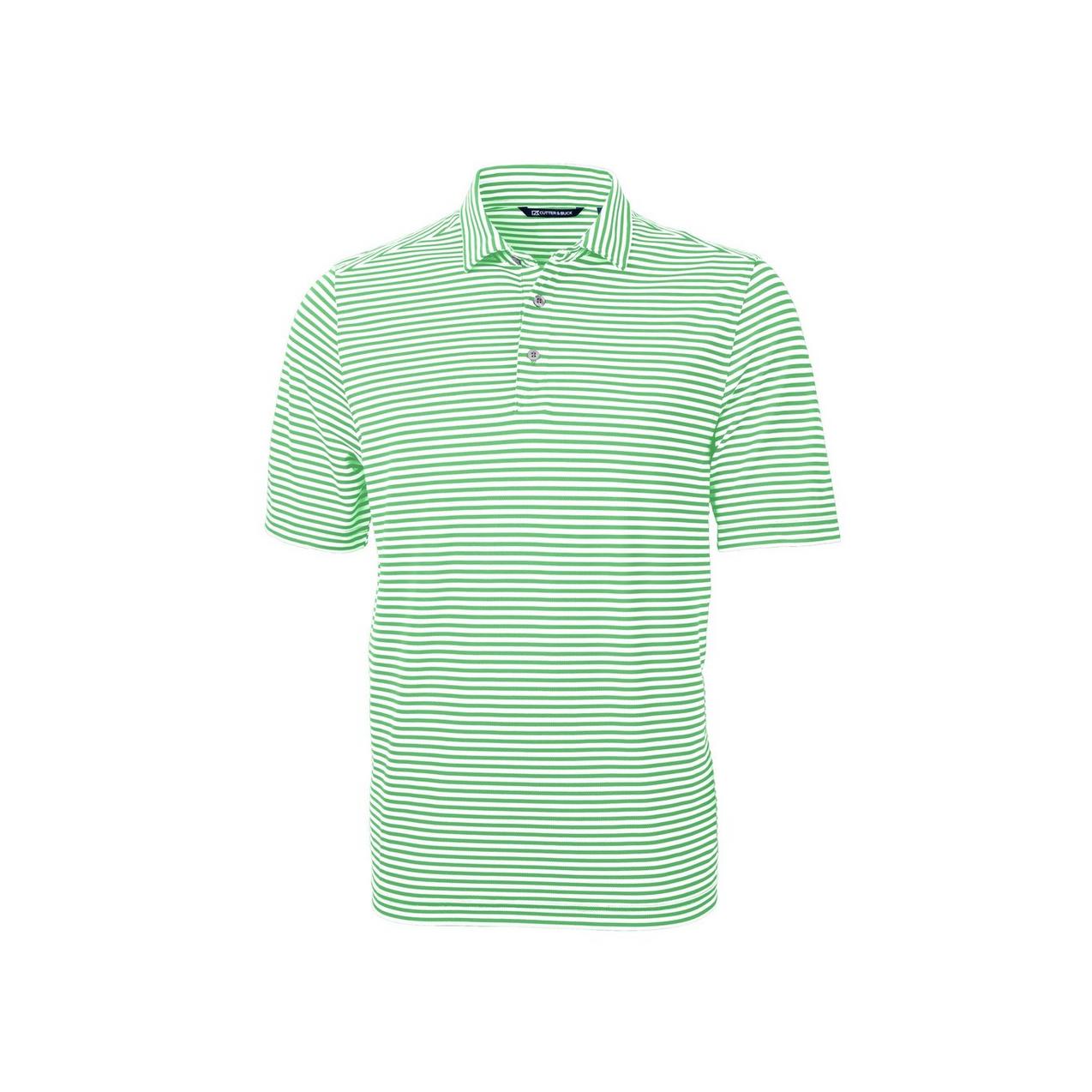 Men's Virtue Eco Pique Stripe Recycled Short Sleeve Polo