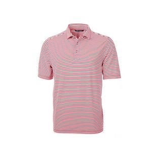 Men's Virtue Eco Pique Stripe Recycled Short Sleeve Polo