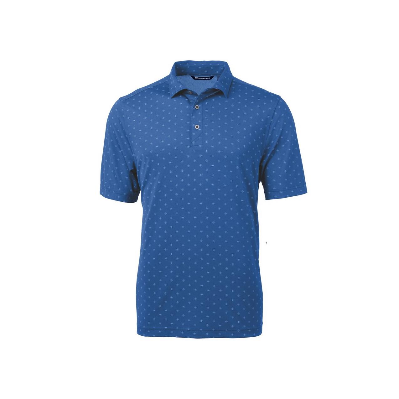 Men's Virtue Eco Pique Tile Print Recycled Short Sleeve Polo