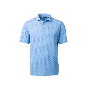 Men's Virtue Eco Pique Tile Print Recycled Short Sleeve Polo