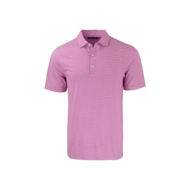 Men's Forge Eco Double Stripe Stretch Recycled Short Sleeve Polo CUTTER & BUCK