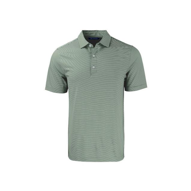 Men's Forge Eco Double Stripe Stretch Recycled Short Sleeve Polo CUTTER & BUCK