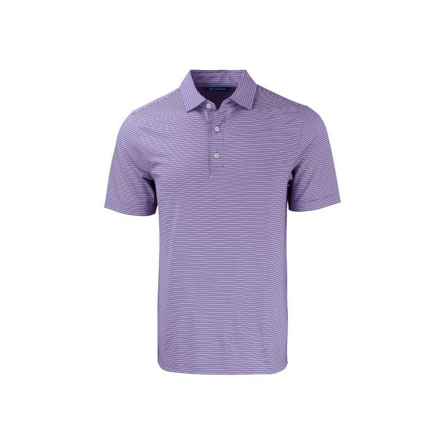 Men's Forge Eco Double Stripe Stretch Recycled Short Sleeve Polo CUTTER & BUCK