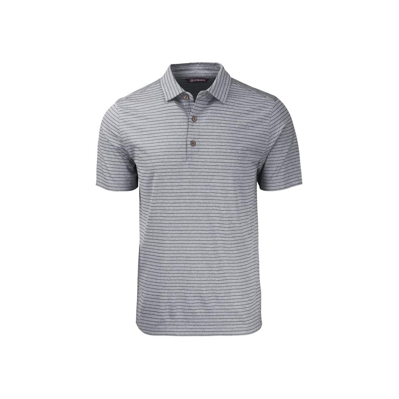 Men's Forge Eco Heather Stripe Stretch Recycled Short Sleeve Polo