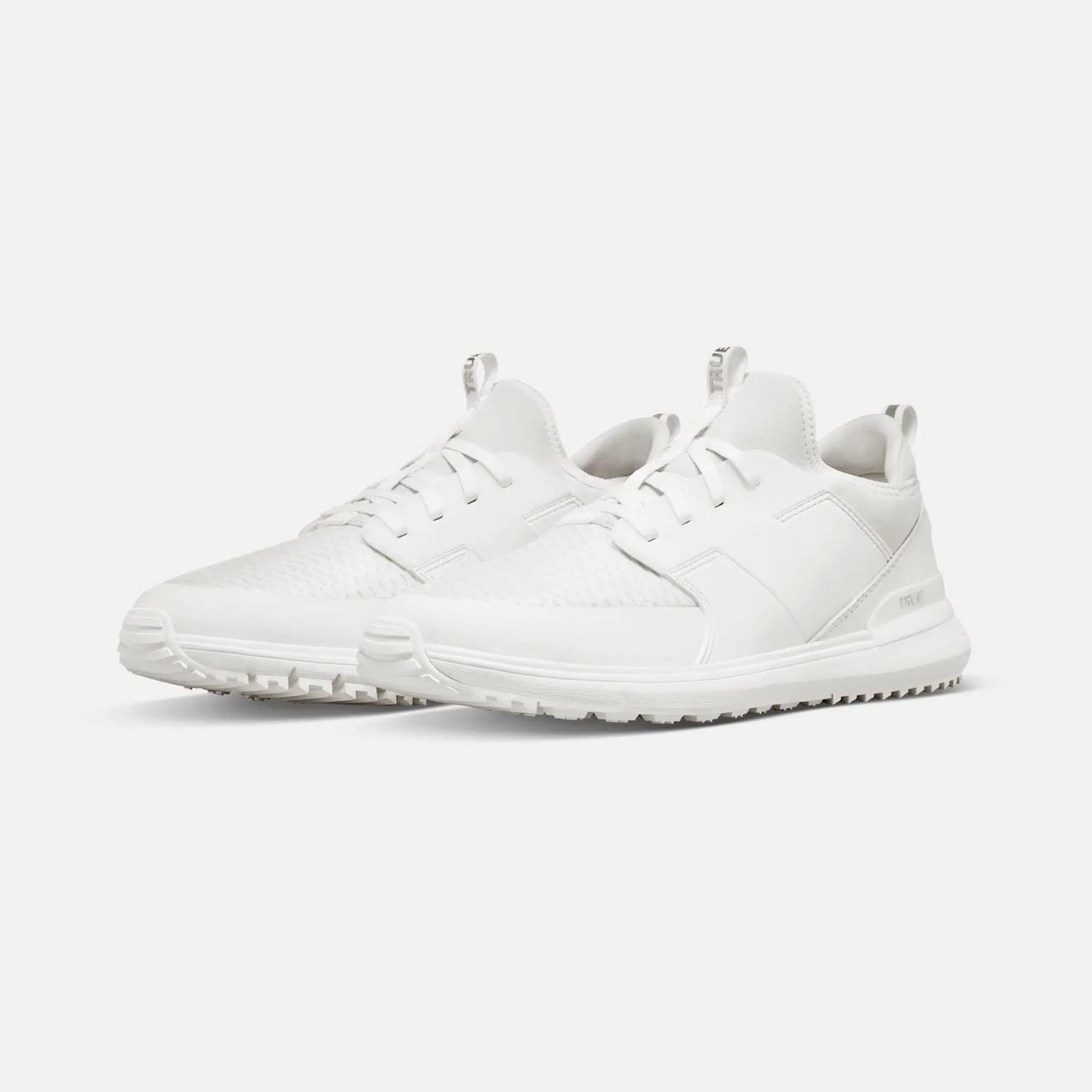 Men's TRUE Lux G Spikeless Golf Shoe- White on White