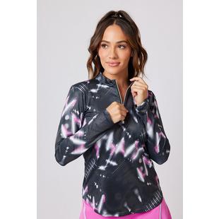 Women's Long Sleeve 1/4 Zip Pullover - Magic Lights Collection SOFIBELLA