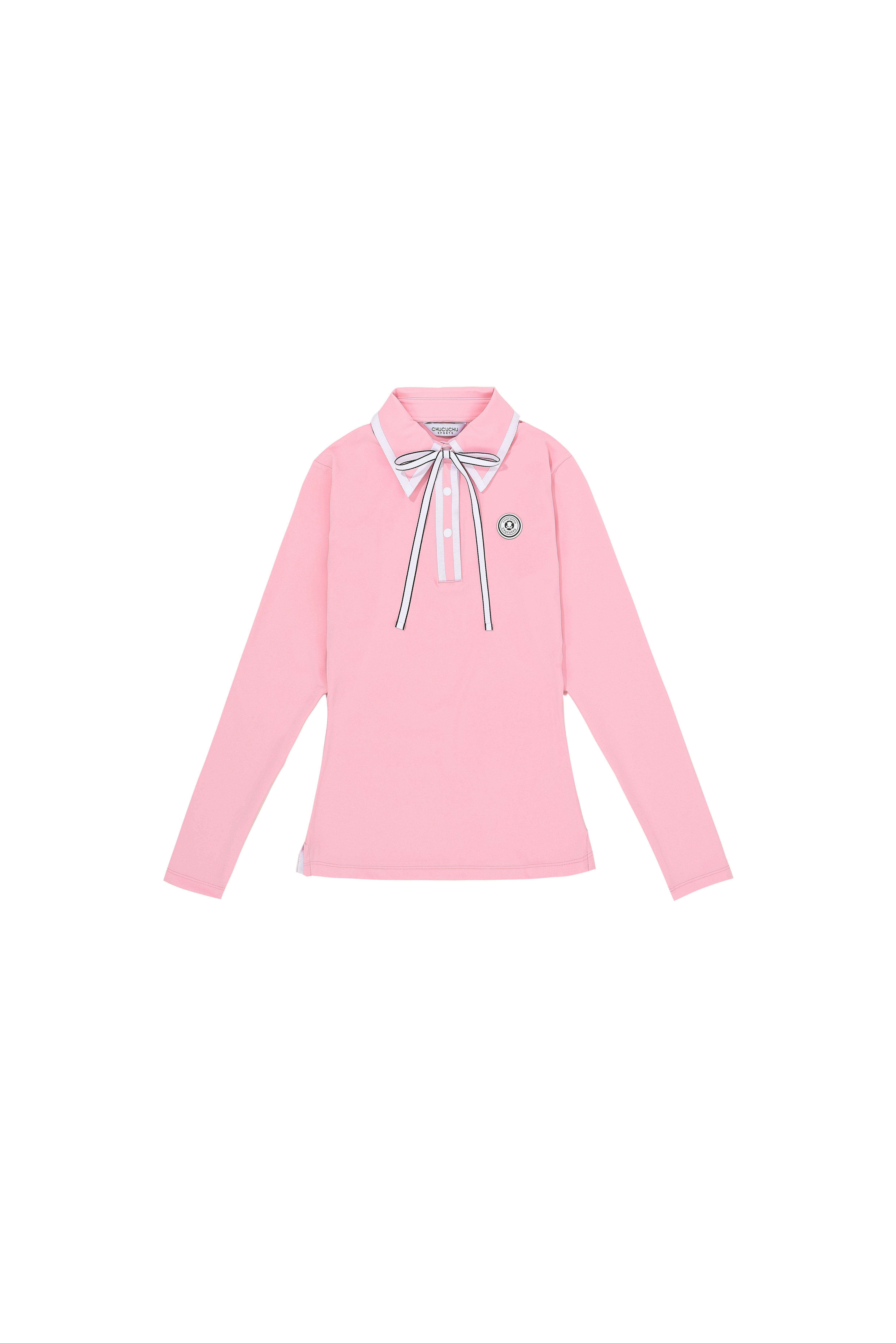 Women's Long Sleeve Bow Polo