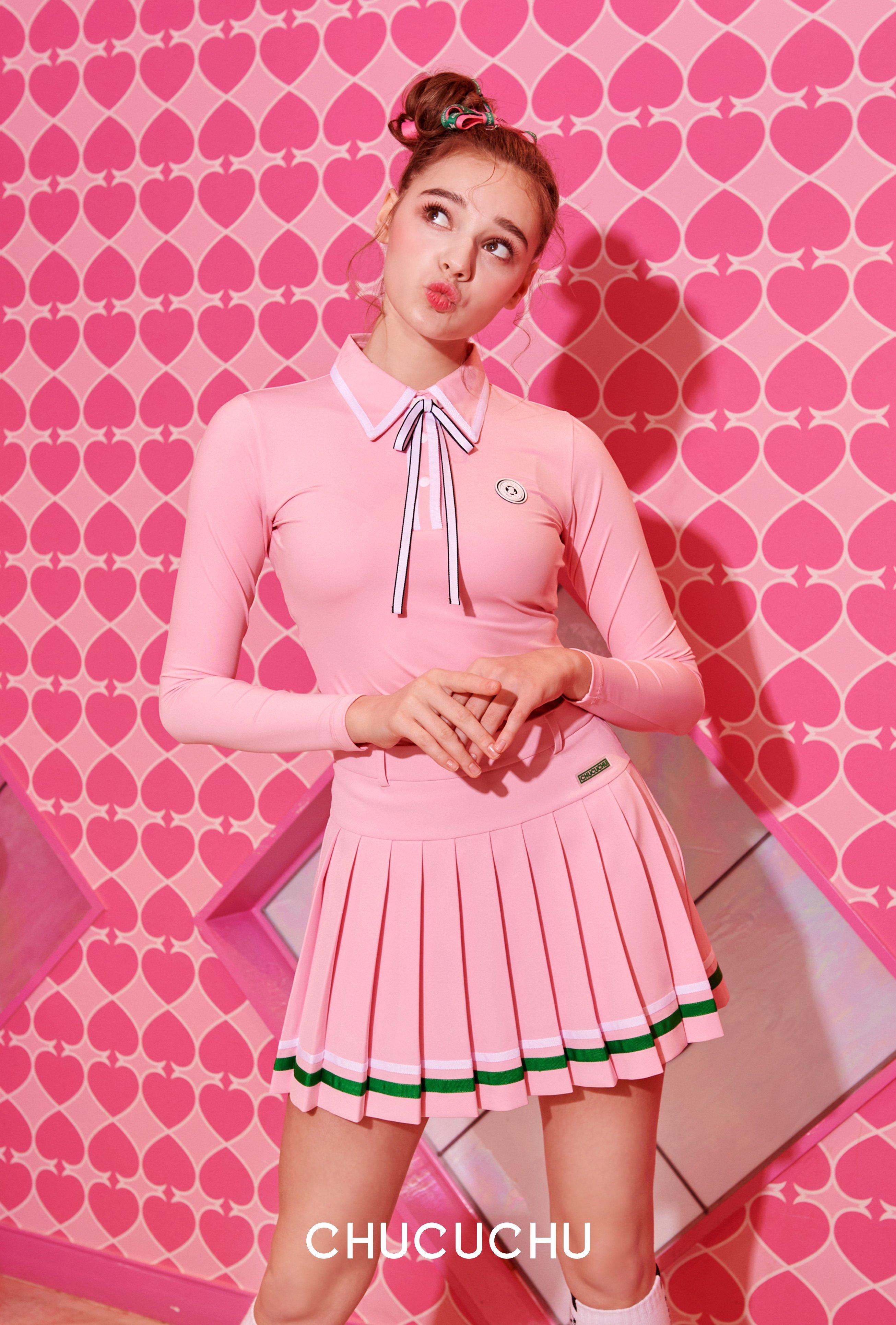 Women's Long Sleeve Bow Polo