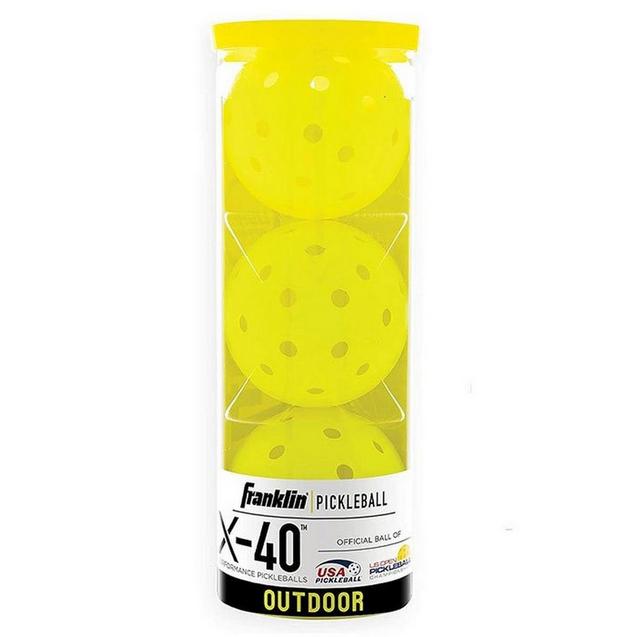 X-40 Pickleballs - Optic - 3 Pack Tube FRANKLIN