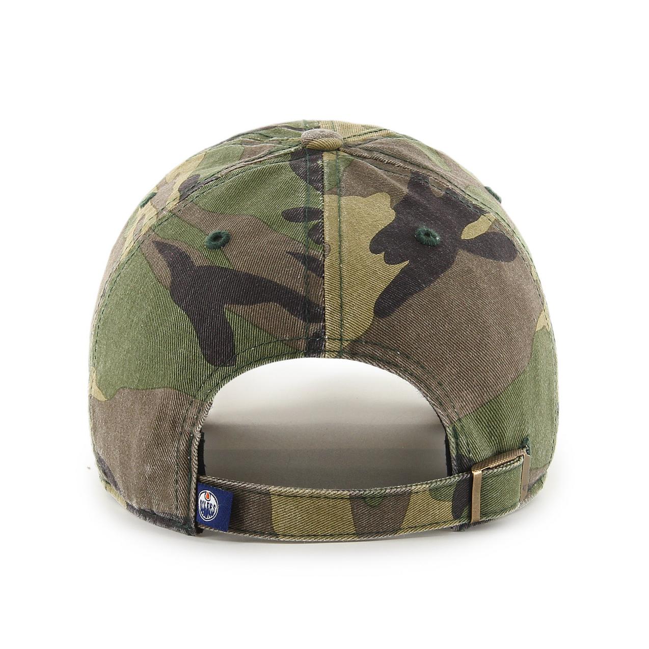 Men's Edmonton Oilers Camo 47 Clean Up Cap