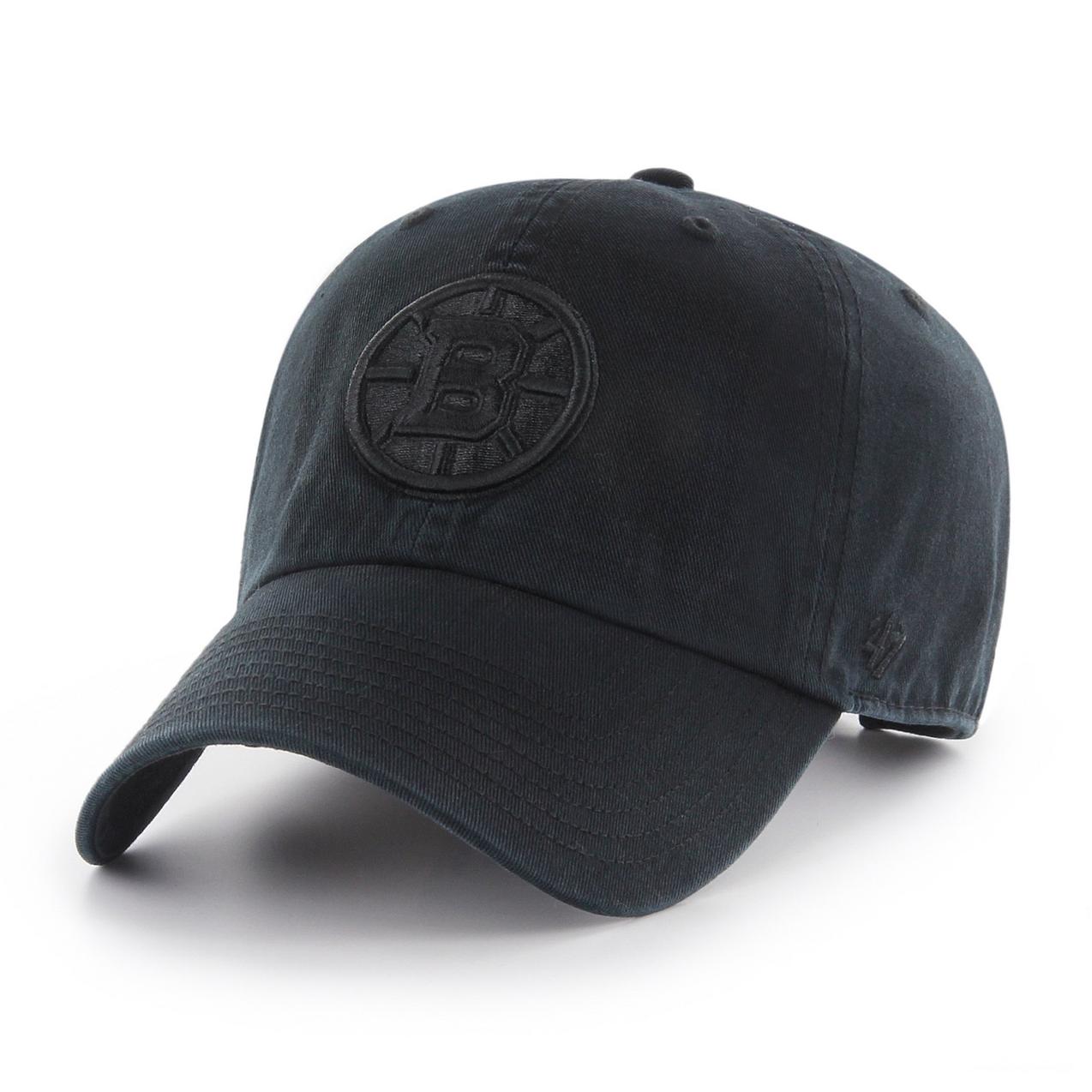 Men's Boston Bruins Black on Black Clean Up 47 Cap