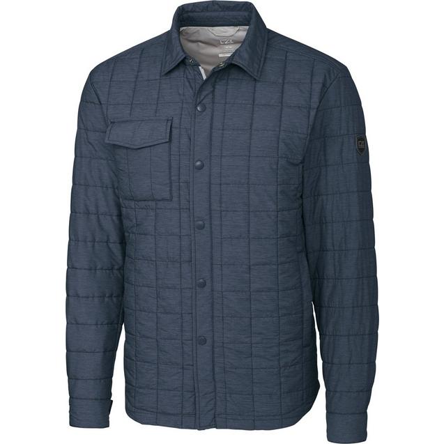 Men's Rainier PrimaLoft Big and Tall Eco Insulated Quilted Shirt Jacket CUTTER & BUCK