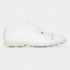 Women's Gallivanter Pebble Leather Stud Cap Toe Spikeless Golf Shoe - White/Pink