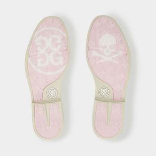 Chaussure Gallivanter Pebble Leather Stud Cap Toe sans crampons pour femmes - Blanc et rose G/FORE
