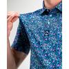 Men's Fluorescent Floral Short Sleeve Polo