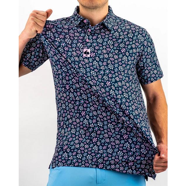 Men's Daisy Daze Short Sleeve Polo | PINS & ACES | Shirts