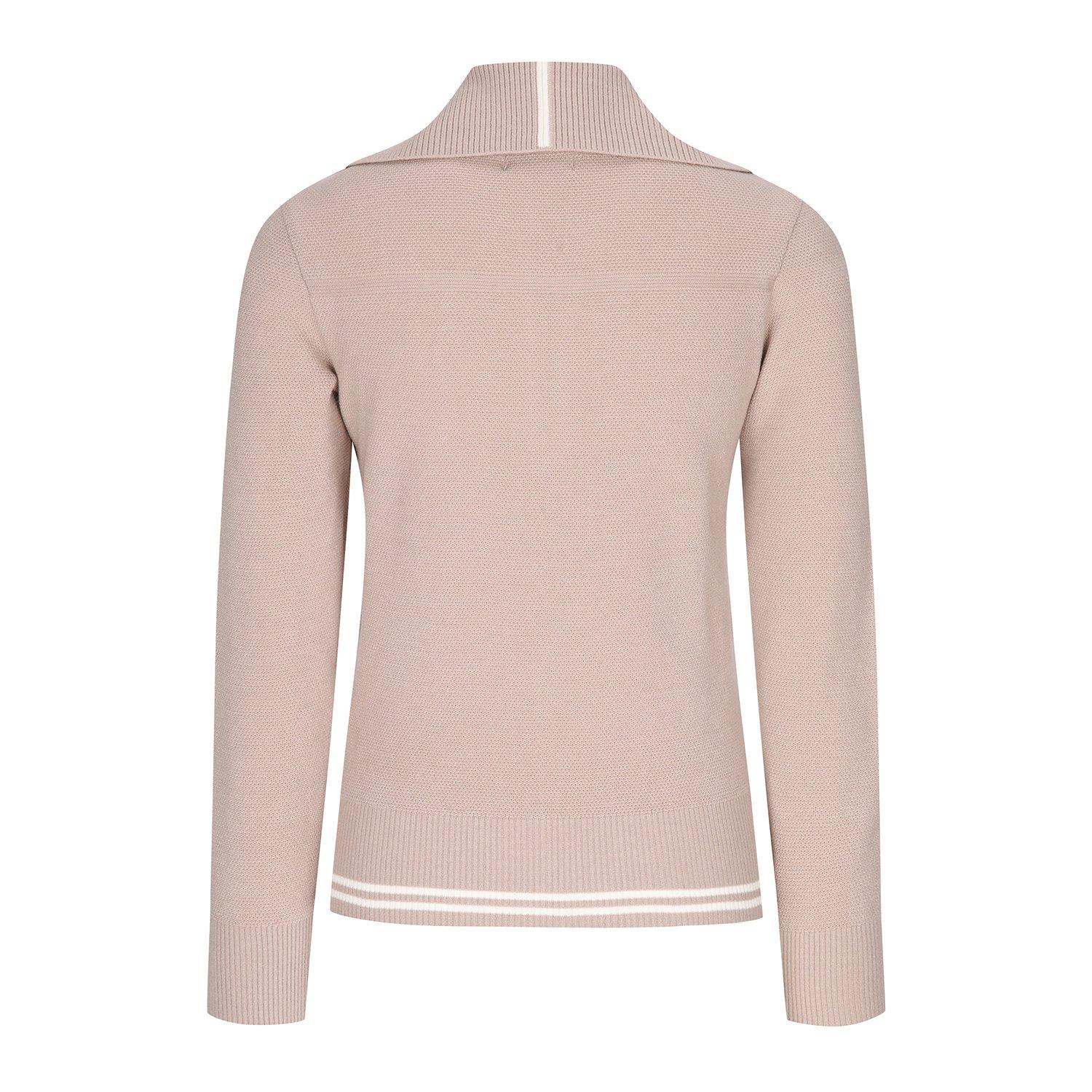 Women's Wide Collar Knit 1/2 Zip Pullover