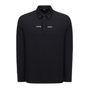 Men's Textured Long Sleeve Polo