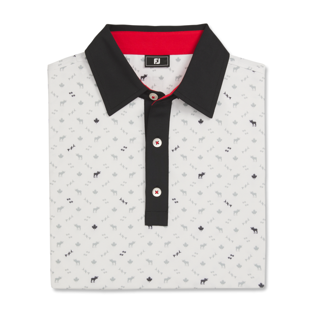 Men's Canada Print Short Sleeve Polo