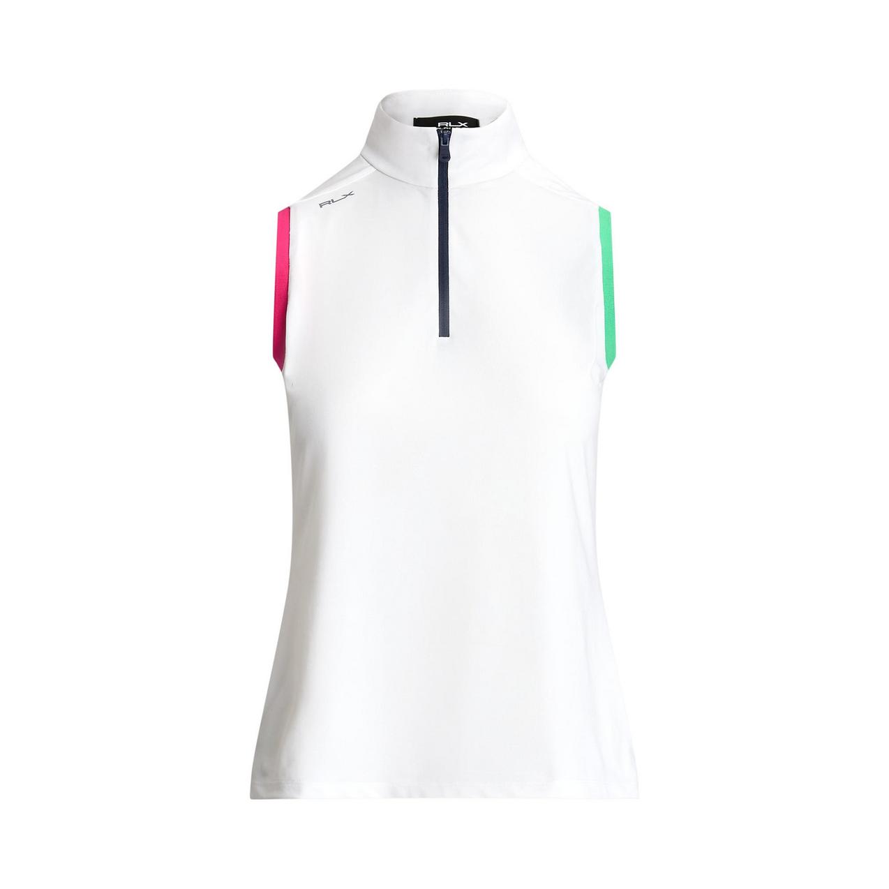 Women's Air Tech Pique 1/4 Zip Tri Colour Sleeveless Polo