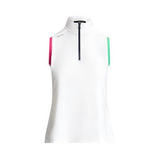 Women's Air Tech Pique 1/4 Zip Tri Colour Sleeveless Polo