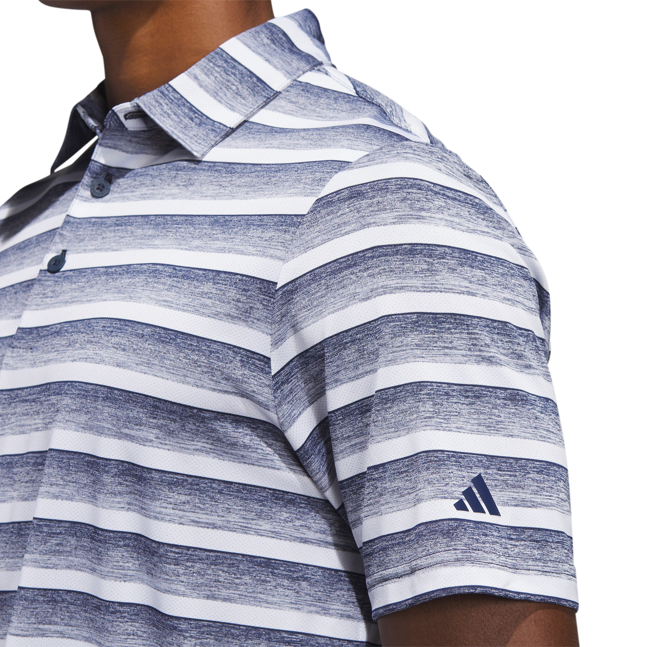 Men's 2 Colour Stripe Short Sleeve Polo