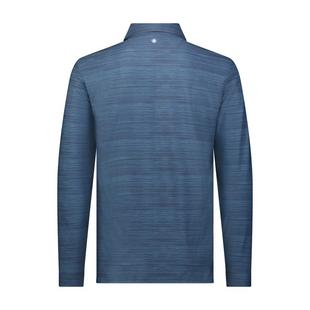 Men's Vertical Stripes Melange Long Sleeve Polo BEN SHERMAN