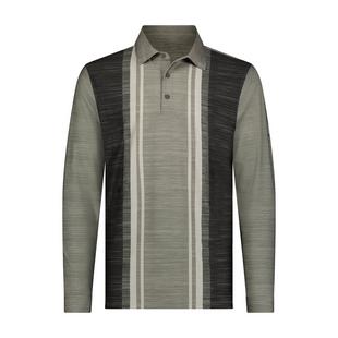 Men's Vertical Stripes Melange Long Sleeve Polo BEN SHERMAN