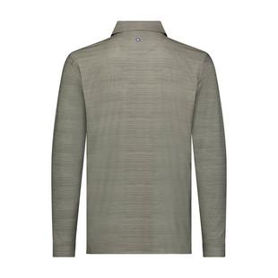 Men's Vertical Stripes Melange Long Sleeve Polo BEN SHERMAN