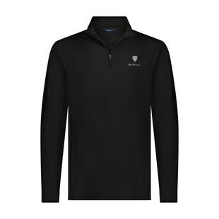 Men's Solid Pique 1/4 Zip Pullover BEN SHERMAN