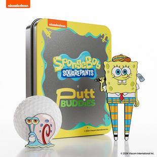 Marqueur de balle et outil de réparation de divot Golfing Spongebob & Gary PUTT BUDDIES