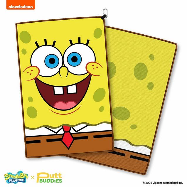 Spongebob Face Golf Towel PUTT BUDDIES