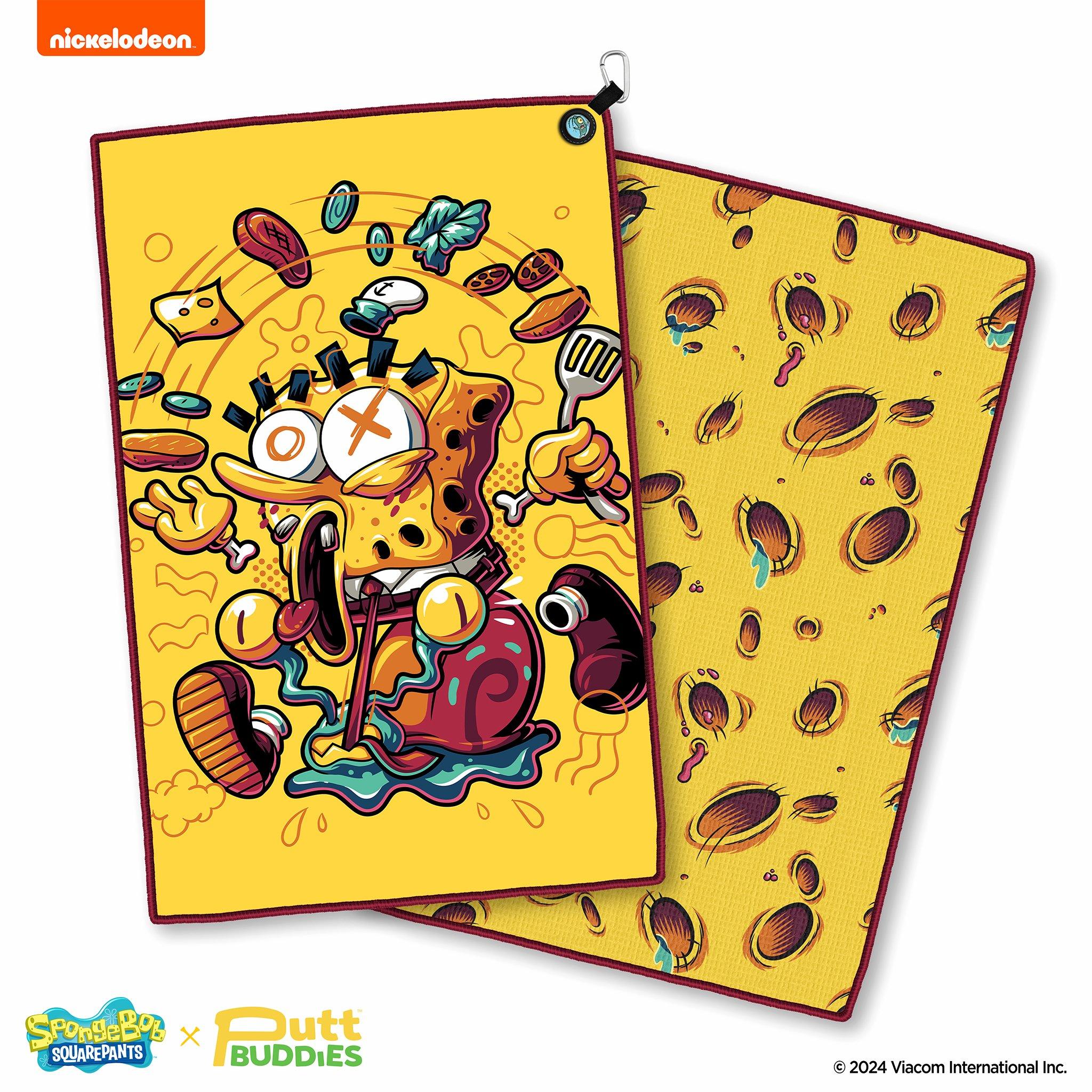 Spongebob Krusty Pants Magnetic Golf Towel w/ Ball Marker