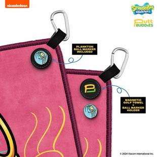 Patrick Krusty Pants Magnetic Golf Towel w/ Ball Marker PUTT BUDDIES