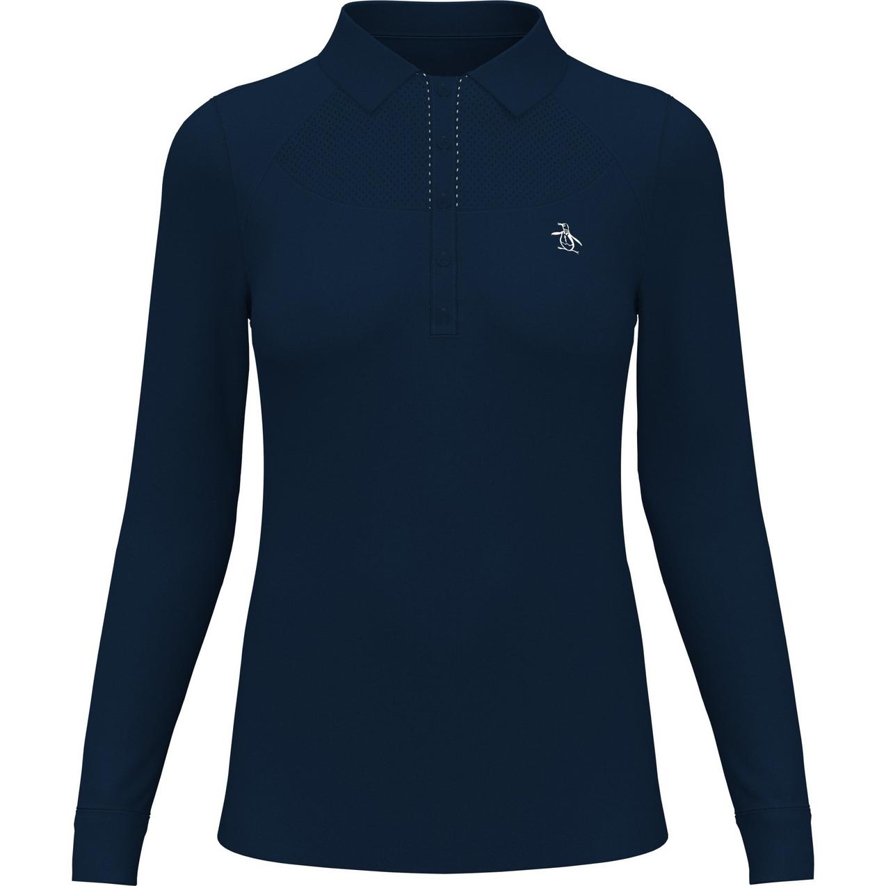 Women's Mesh Long Sleeve Polo