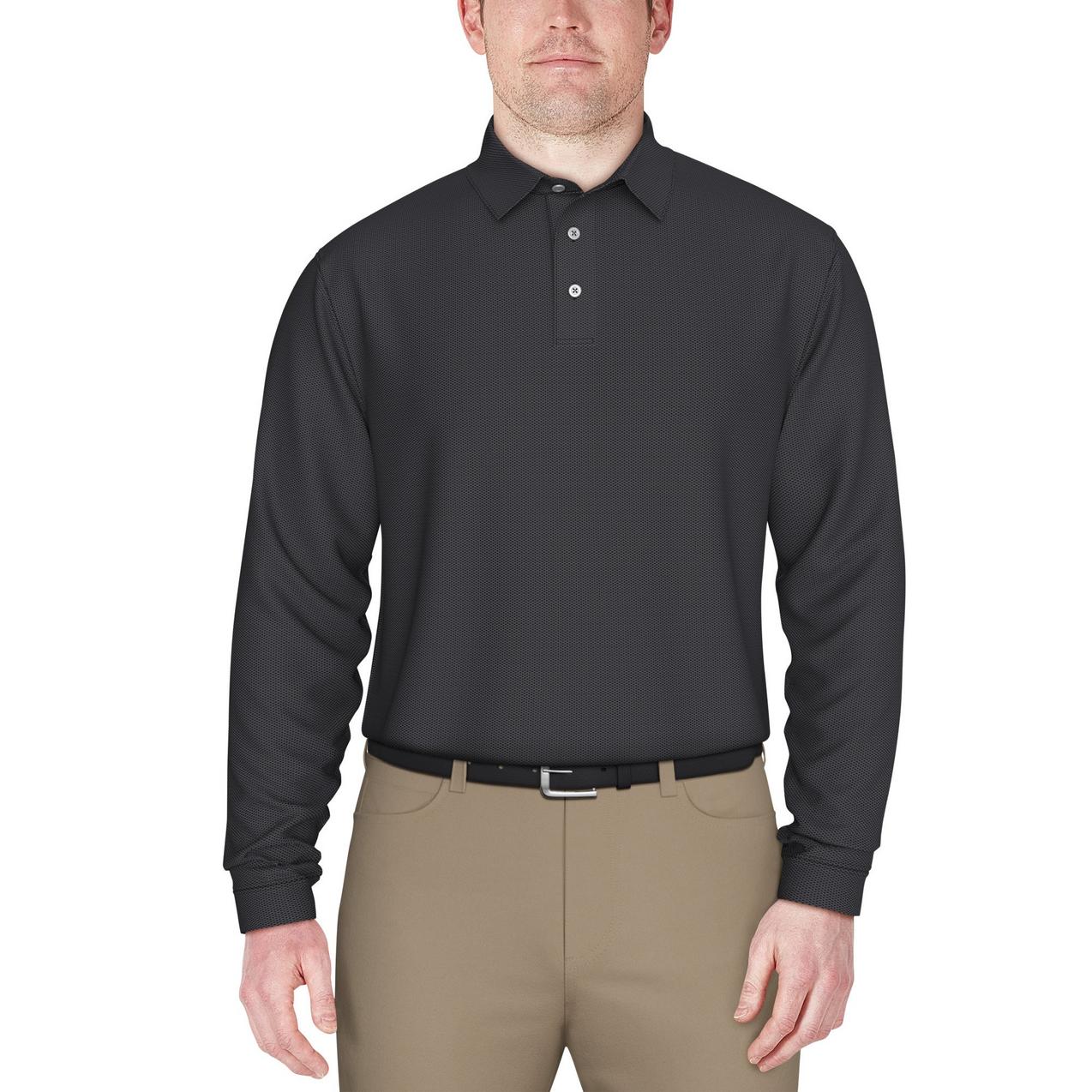 Men's Jacquard Longsleeve Polo