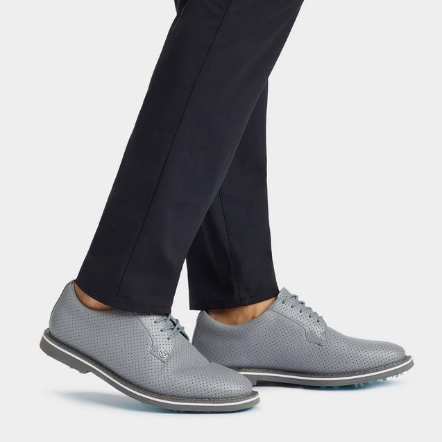 Men s Gallivanter Perforated Leather Spiked Golf Shoe Grey G FORE Golf Shoes Men s Golf Town Limited