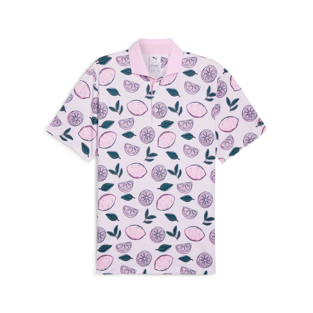 Men's Puma x AP Pink Lemonade Short Sleeve Polo PUMA
