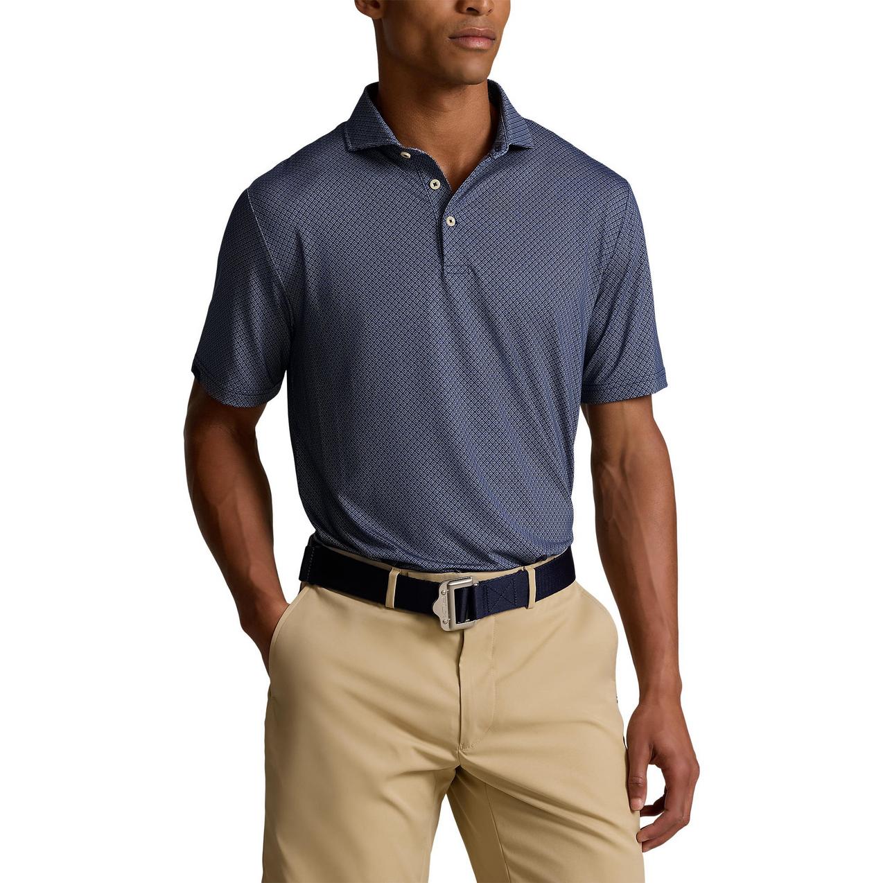 Men's M7 Diamond Print Short Sleeve Polo