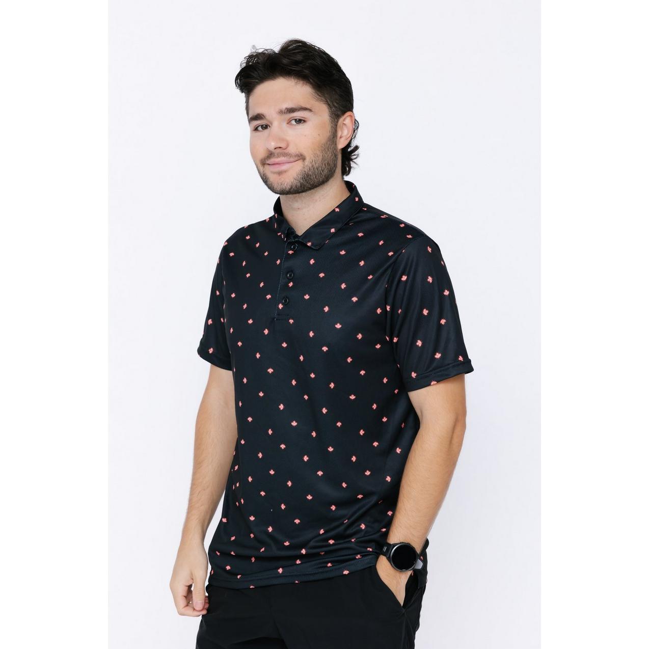 Men's Eagle Maple Leaf Short Sleeve Polo