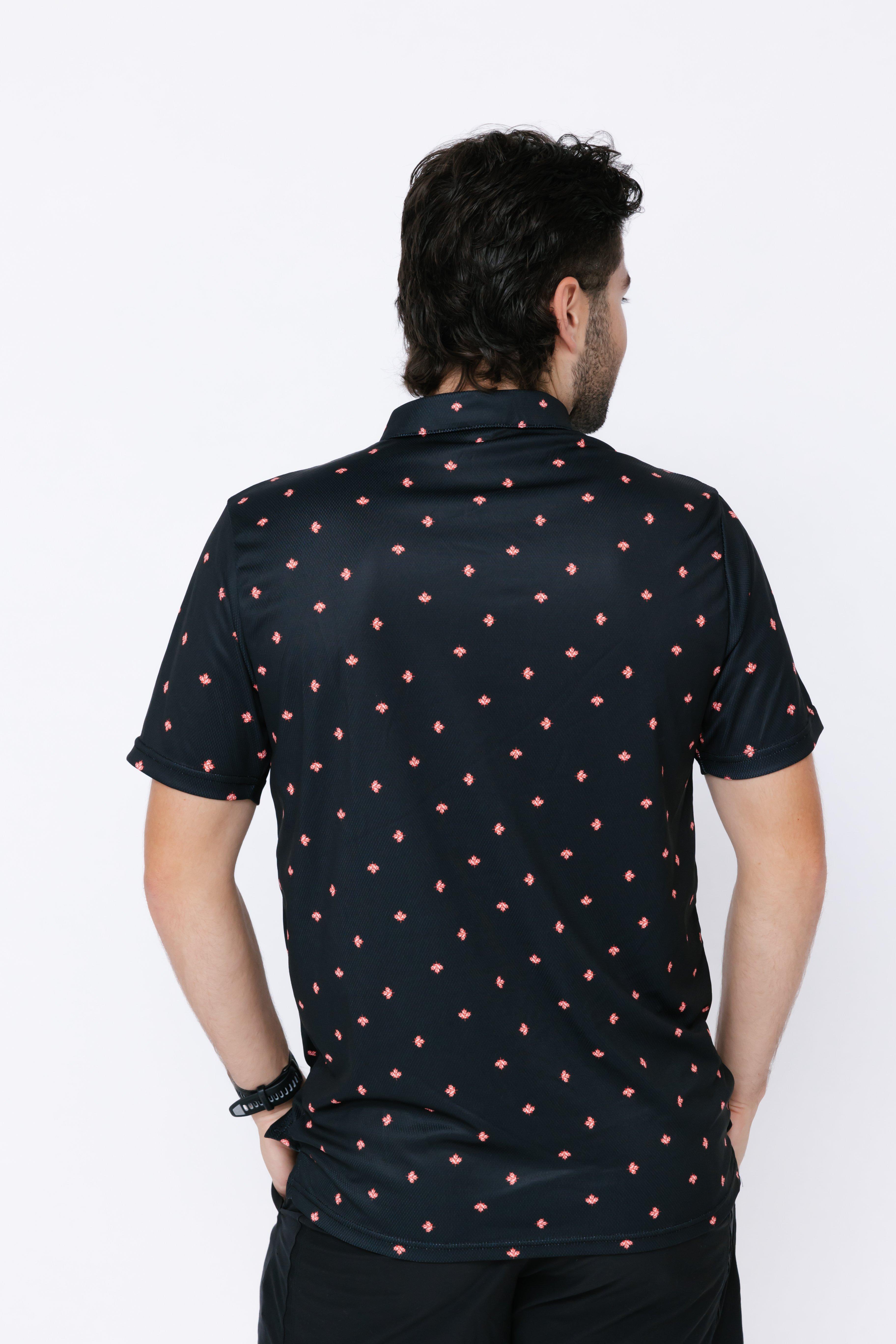 Men's Eagle Maple Leaf Short Sleeve Polo
