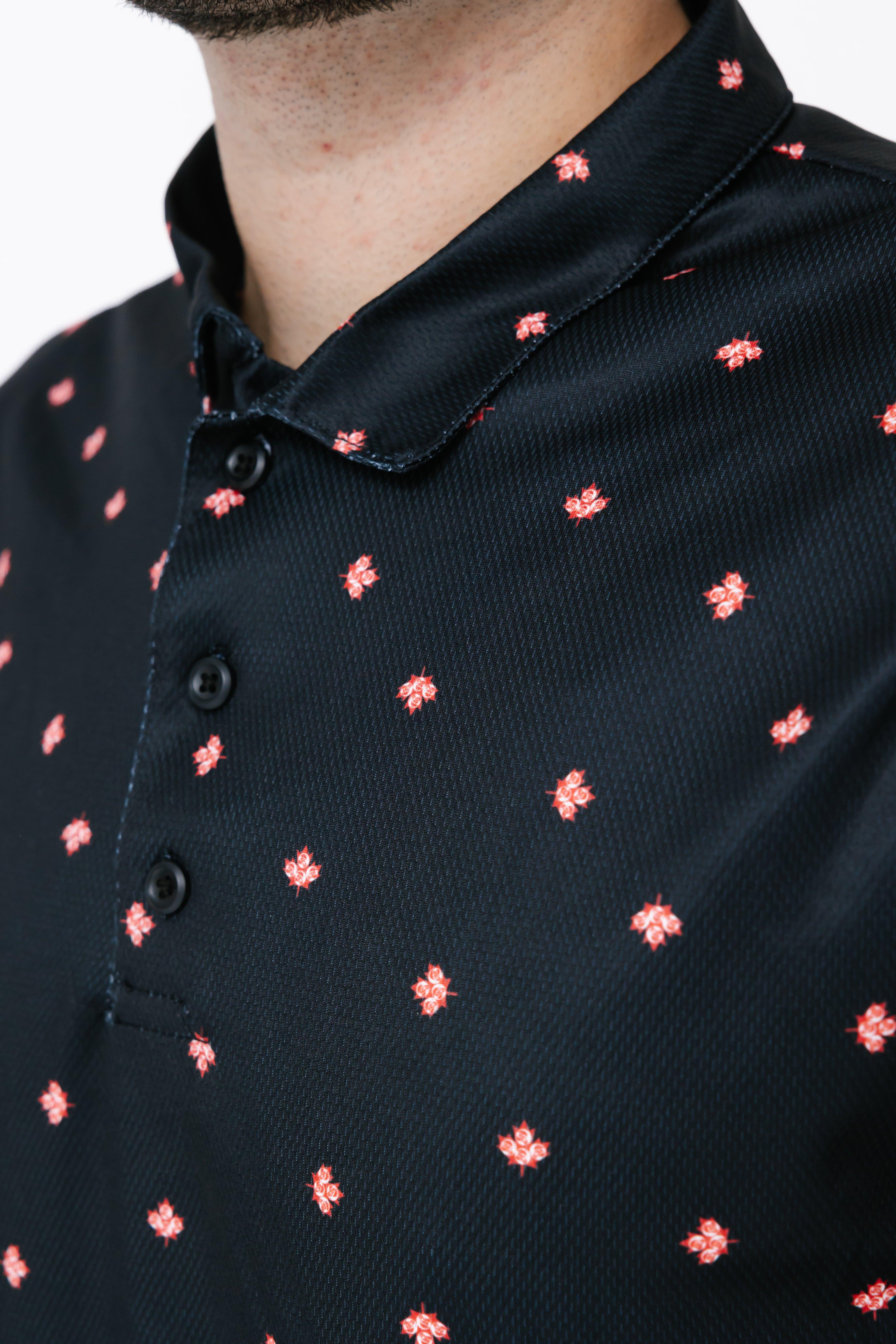 Men's Eagle Maple Leaf Short Sleeve Polo